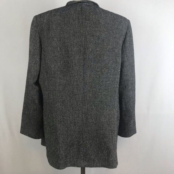MARINA RINALDI Heather Gray Wool Cardigan Jacket Sz 23 US Medium - Picture 3 of 6